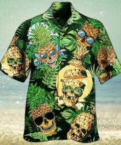 Pineapple Hawaiian Shirt Skull Pineapple 3D Hawaiian Shirt