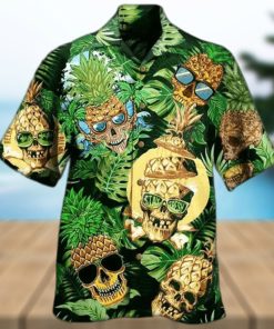 Pineapple Hawaiian Shirt Skull Pineapple 3D Hawaiian Shirt