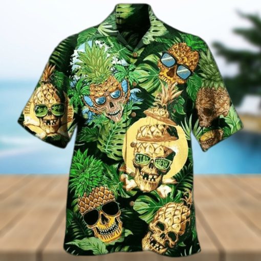 Pineapple Hawaiian Shirt Skull Pineapple 3D Hawaiian Shirt