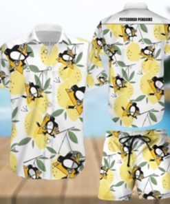 Pittsburgh Penguins Hawaiian Shorts and Shirt Summer Beach Shirt Full Over Print