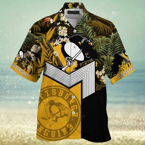 Pittsburgh Penguins NHL Flower Tropical Hawaiian Shirt