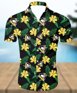 Pittsburgh Penguins NHL Hawaiian Shirt Tropical Flower