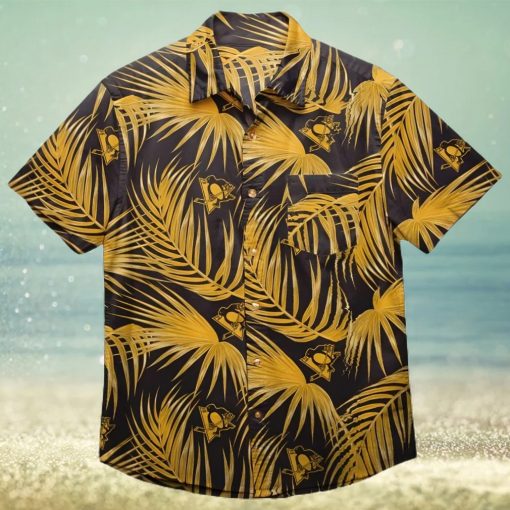 Pittsburgh Penguins Nhl Mens Hawaiian Button Up Shirt