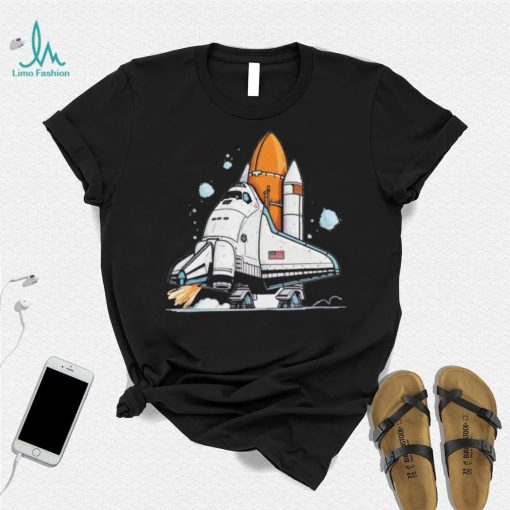 Playful Space Shuttle art shirt