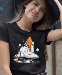 Playful Space Shuttle art shirt