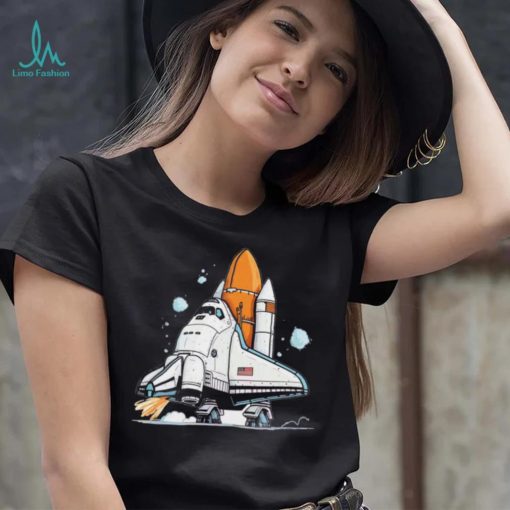 Playful Space Shuttle art shirt