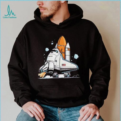 Playful Space Shuttle art shirt