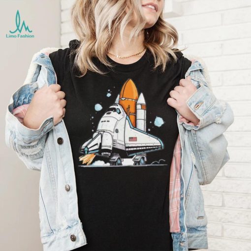 Playful Space Shuttle art shirt