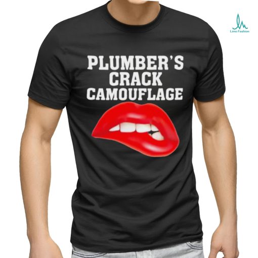 Plumber’s Crack Camouflage Lips Shirt