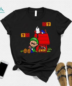 Plumbing Nuts Mario Bros and Snoopy Mashup shirt