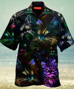 Portrait Neon Cats Art Hawaiian Shirt