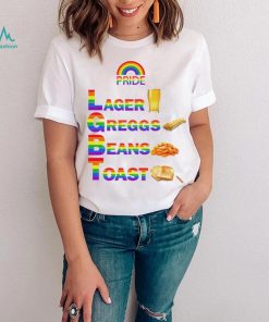 Pride larger greggs beans toast LGBT Pride shirt