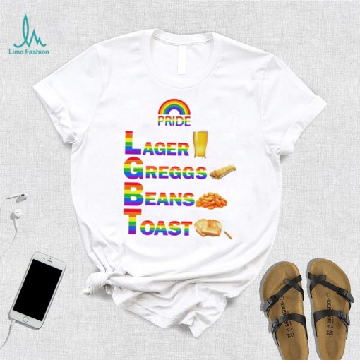 Pride larger greggs beans toast LGBT Pride shirt