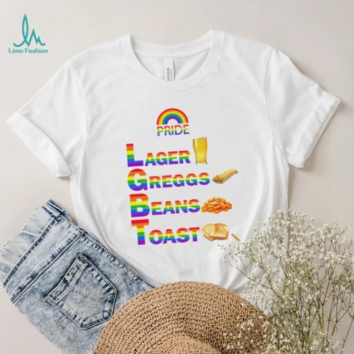 Pride larger greggs beans toast LGBT Pride shirt