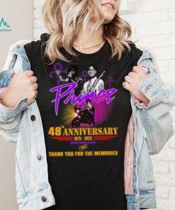 Prince 48th Anniversary 1975 – 2023 Prince Rogers Nelson Thank You For The Memories T Shirt