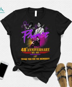 Prince 48th Anniversary 1975 – 2023 Prince Rogers Nelson Thank You For The Memories T Shirt
