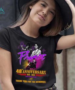 Prince 48th Anniversary 1975 – 2023 Prince Rogers Nelson Thank You For The Memories T Shirt