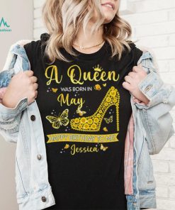 Queen was Born in May Funny Sunflower Birthday Gifts T Shirt