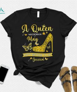 Queen was Born in May Funny Sunflower Birthday Gifts T Shirt