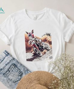 Rabbit riding motorcycle Cross Hare shirt