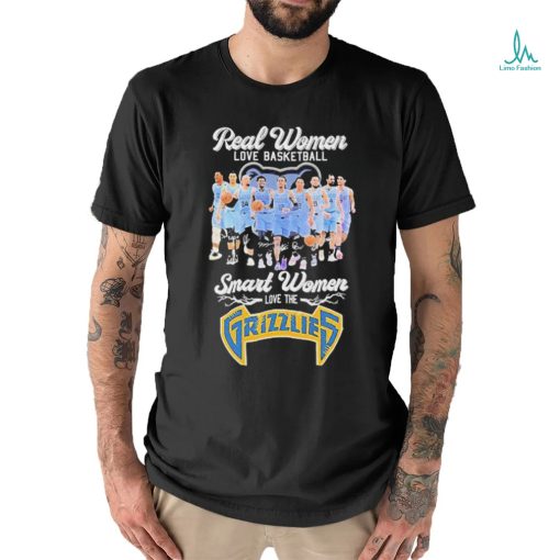 Real Women Love Basketball Smart Women Love The Memphis Grizzlies 2023 Signatures Shirt