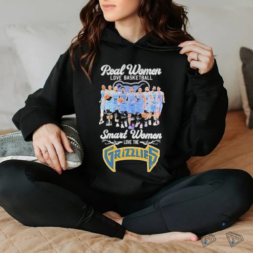 Real Women Love Basketball Smart Women Love The Memphis Grizzlies 2023 Signatures Shirt