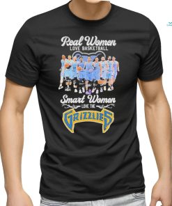 Real Women Love Basketball Smart Women Love The Memphis Grizzlies 2023 Signatures Shirt