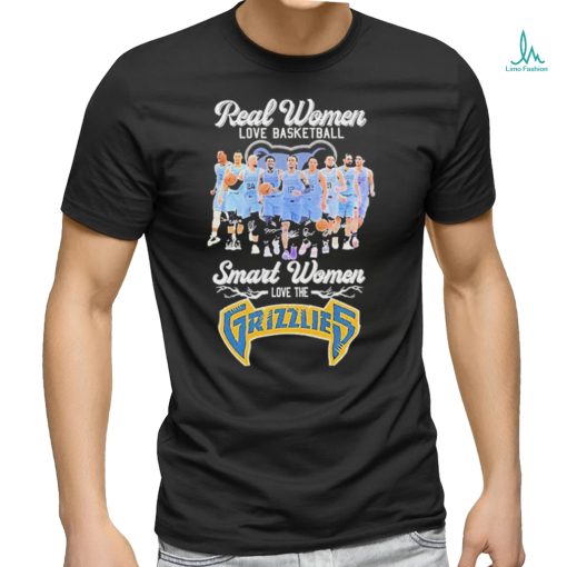 Real Women Love Basketball Smart Women Love The Memphis Grizzlies 2023 Signatures Shirt