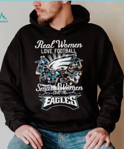 Real Women Love Football Teams Jalen Hurts, Jack Driscoll, Britain Covey Signature Smart Women Love The Eagles Shirt