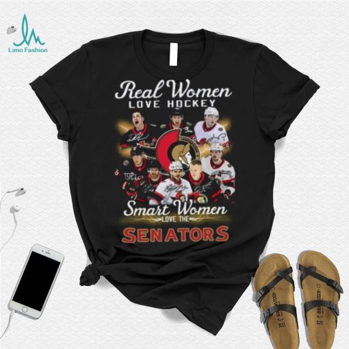Real Women Love Hockey Smart Women Love Ottawa Senators T Shirt
