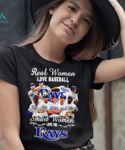 Real Women Love baseball smart woemn love the Tampa Bay Rays signature 2023 shirt