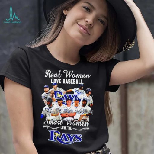 Real Women Love baseball smart woemn love the Tampa Bay Rays signature 2023 shirt