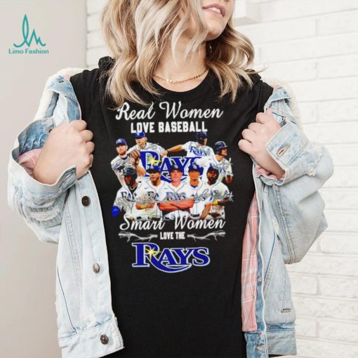 Real Women Love baseball smart woemn love the Tampa Bay Rays signature 2023 shirt