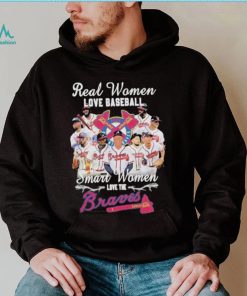 Real women love baseball smart women love the braves shirt