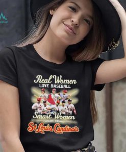 Real women love baseball smart women love the st louis cardinals shirt