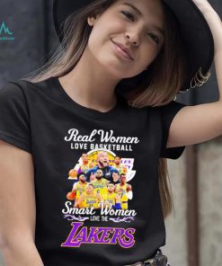 Real women love basketball smart women love the Lakers signatures shirt