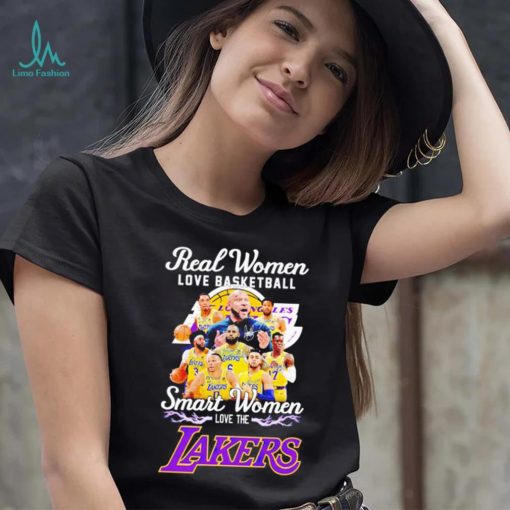 Real women love basketball smart women love the Lakers signatures shirt