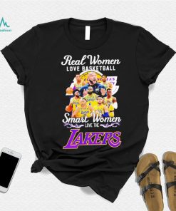 Real women love basketball smart women love the Lakers signatures shirt