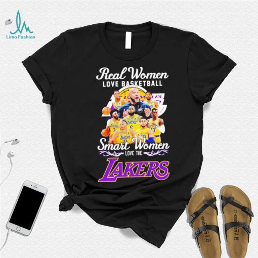 Real women love basketball smart women love the Lakers signatures shirt