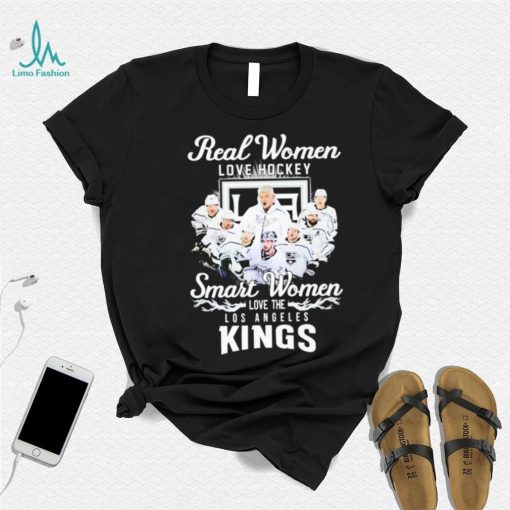 Real women love hockey smart women love the Los Angeles Kings signatures shirt