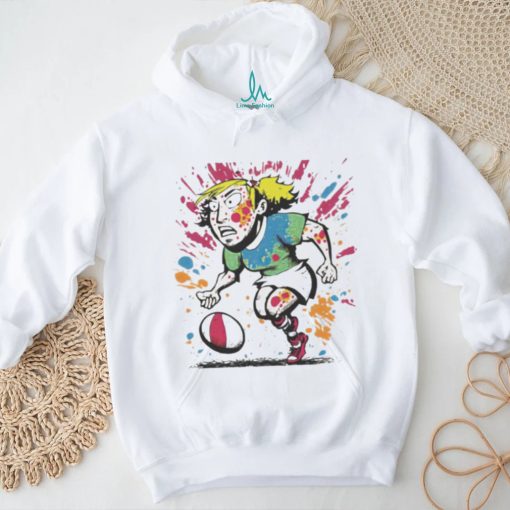 Rugby Player Graffiti Doodle Woman shirt