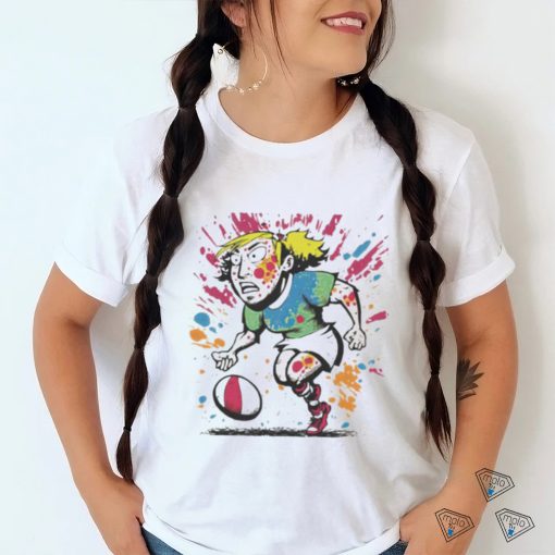 Rugby Player Graffiti Doodle Woman shirt