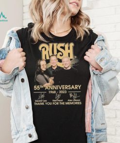 Rush 55th Anniversary 1968 2023 thank You for the memories signatures shirt