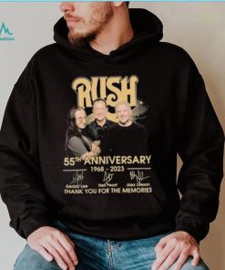 Rush 55th Anniversary 1968 2023 thank You for the memories signatures shirt