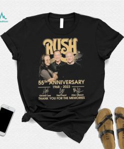 Rush 55th Anniversary 1968 2023 thank You for the memories signatures shirt