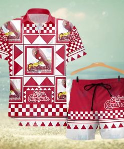 STL Cardinals Hawaiian Shirt Gingham Pattern St Louis Cardinals Gift