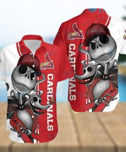 STL Cardinals Hawaiian Shirt Jack Skellington Zero St Louis Cardinals Gift