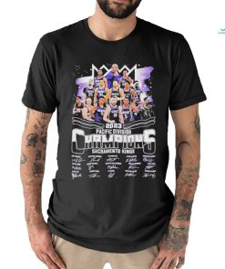 Sacramento Kings Team 2023 Pacific Division Champions Signatures Shirt