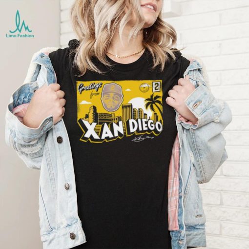 San Diego Padres Xander Bogaerts greetings from Xan Diego signature shirt