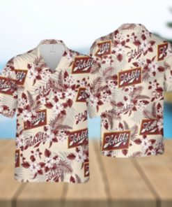 Schlitz Beer Flower Pattern Hawaiian Shirt